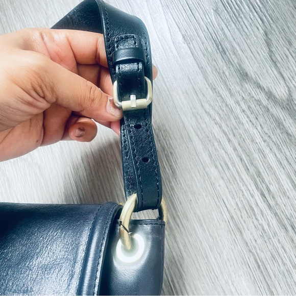 Black Leather Shoulder Bag Hand Bag Gorgeous Hardware The Trend - Picture 4 of 17